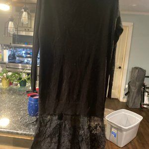 Forever 21 Long sleeve sweater dress with lace bottom